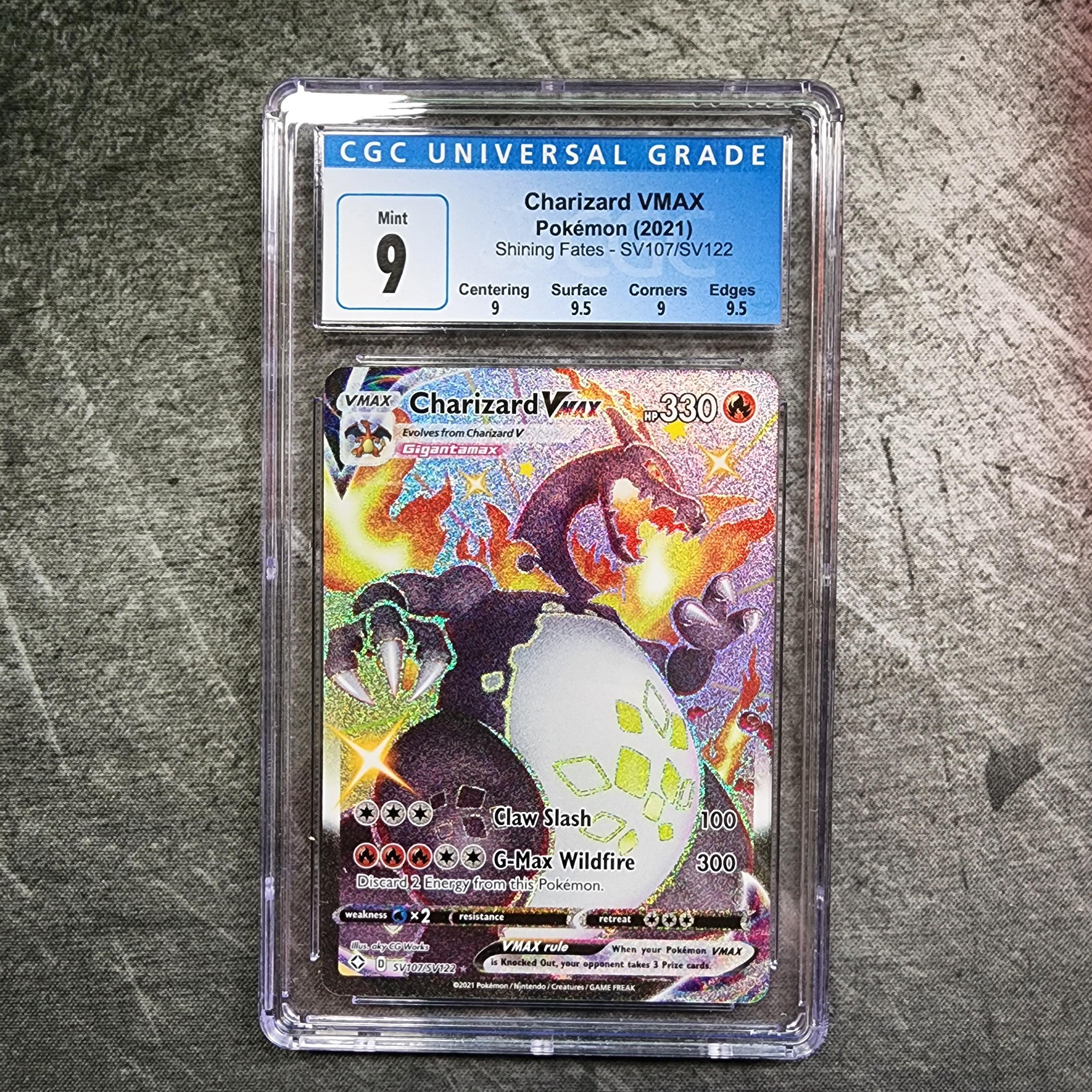 CGC 9 Charizard VMAX SV107/SV122 Shiny Holo Rare Pokémon Shining