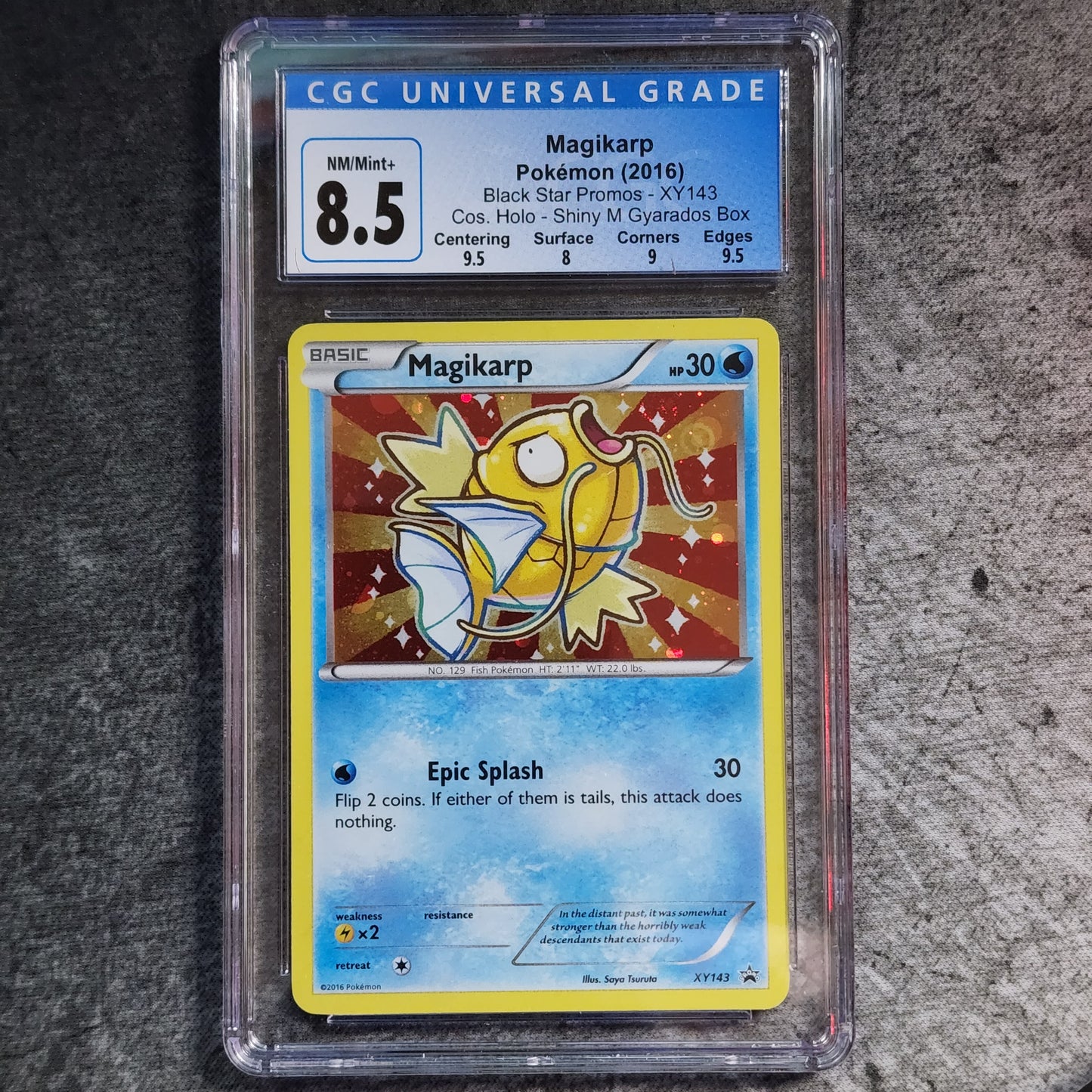 CGC 8.5 Shiny Magikarp XY143 XY Promos Pokémon w/ Subgrades