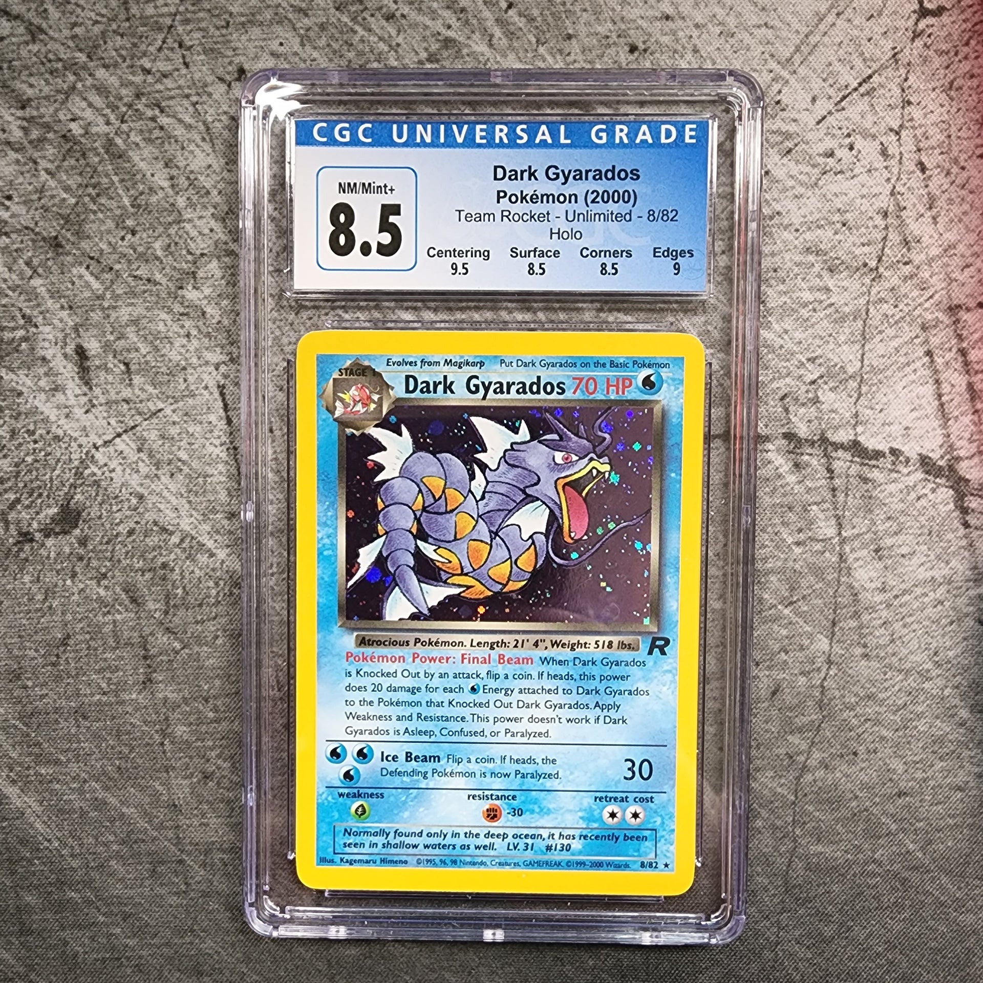 CGC 8.5 Dark Gyarados 8/82 Rare Holo Pokémon Team Rocket Unlimited w/ – FNT  Collectibles