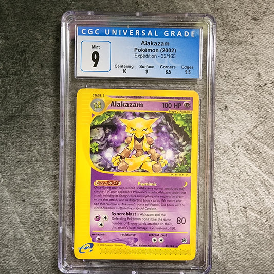 CGC 9 Alakazam 33/165 Rare Pokemon Expedition