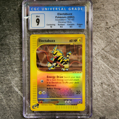 CGC 9 Electabuzz 76/165 Uncommon Reverse Holo Pokemon Expedition