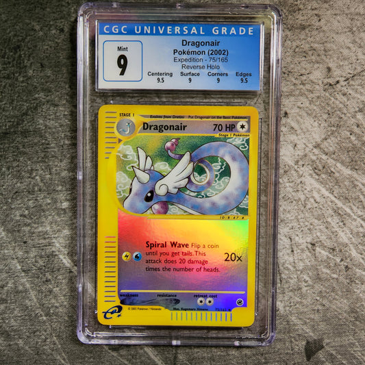 CGC 9 Dragonair 75/165 Uncommon Reverse Holo Pokemon Expedition