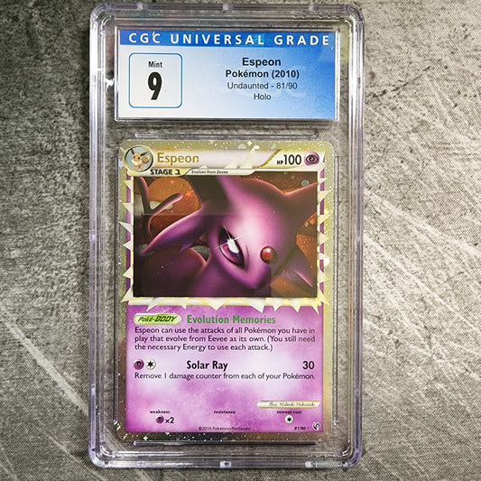 CGC 9 Espeon 81/90 Prime Holo Pokemon Undaunted