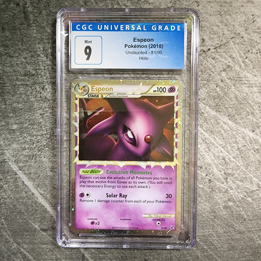 CGC 9 Espeon 81/90 Prime Holo Pokemon Undaunted