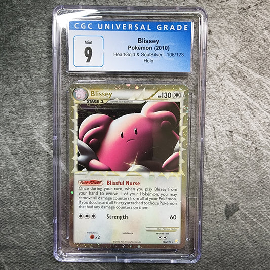 CGC 9 Blissey 106/123 Prime Holo Pokemon HeartGold & SoulSilver