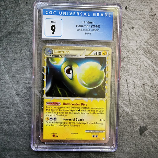 CGC 9 Lanturn 86/95 Prime Holo Pokemon Unleashed