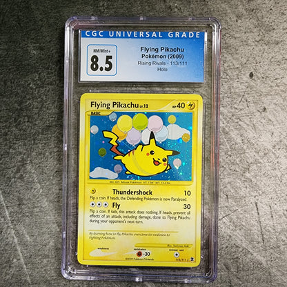 CGC 8.5 Flying Pikachu 113/111 Rare Holo Pokemon Rising Rivals