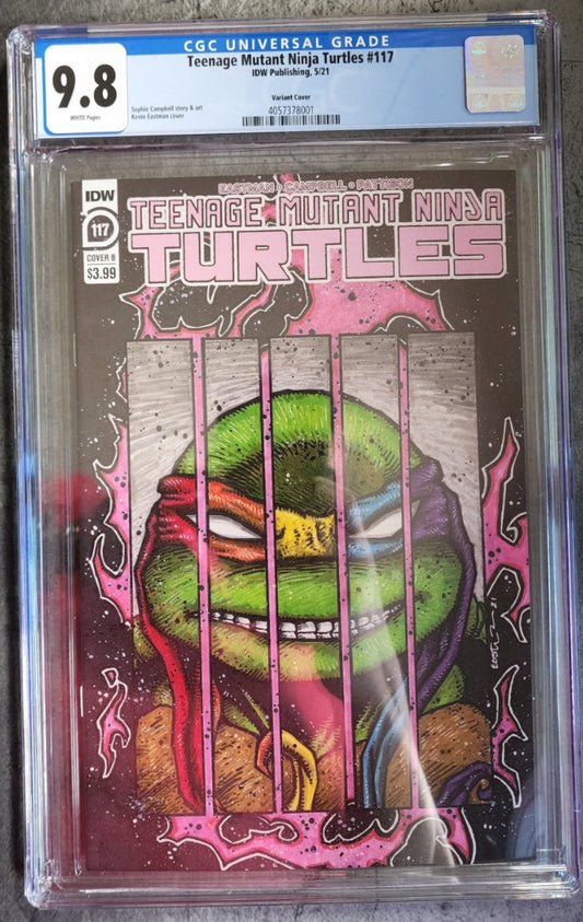 CGC 9.8 Teenage Mutant Ninja Turtles #117 Kevin Eastman Variant Cover IDW 6/21
