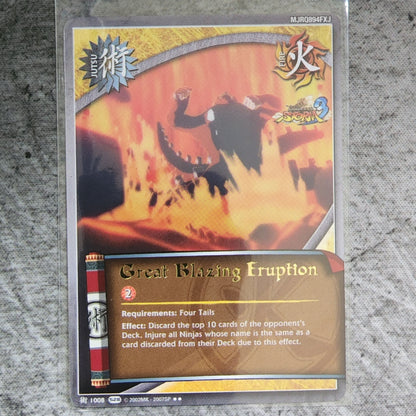 Great Blazing Eruption Jutsu 1008 Rare S28 Ultimate Ninja Storm 3 Naruto CCG