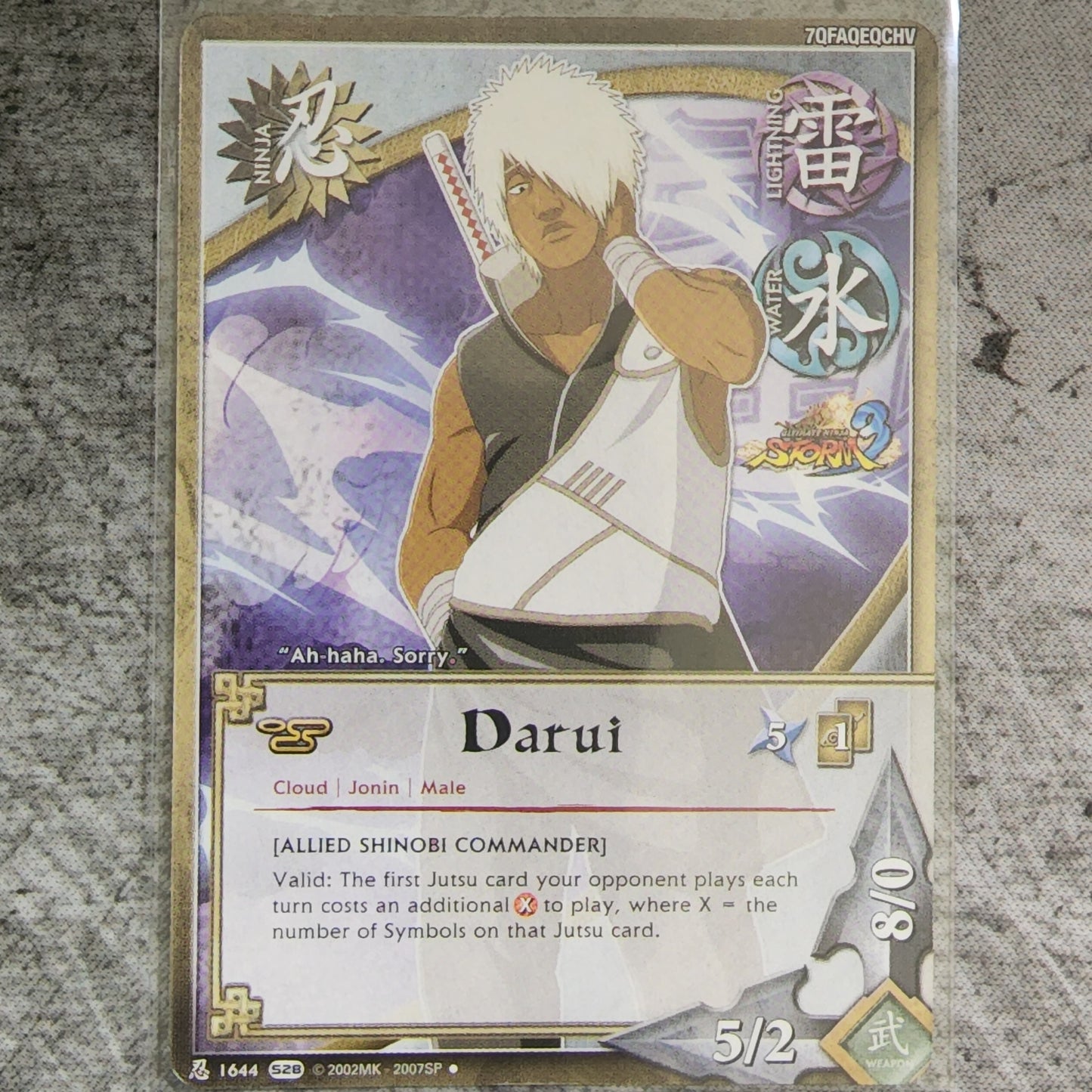 Darui [Allied Shinobi Commander] Ninja 1644 Uncommon S28 Ultimate Ninja Storm 3 Naruto CCG