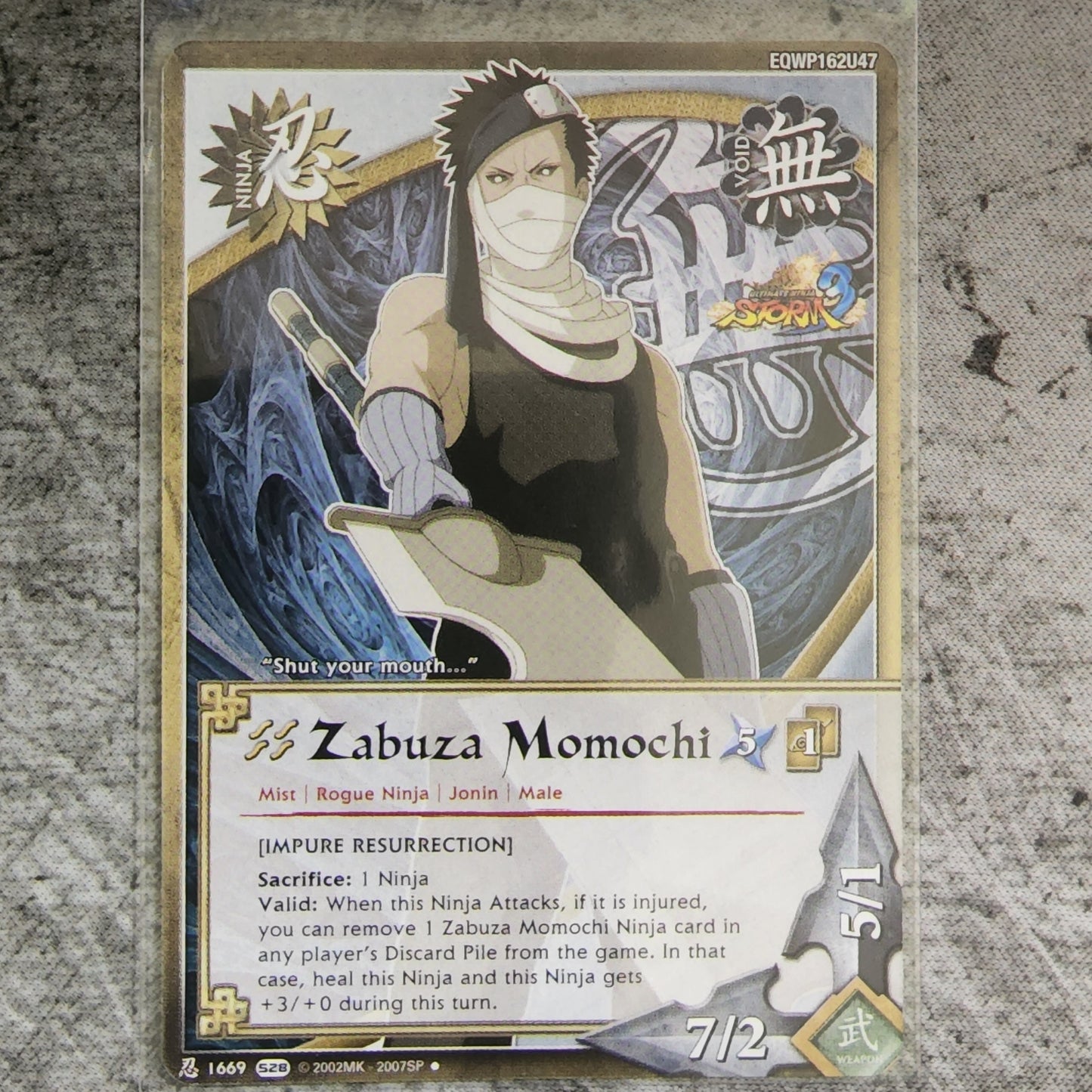Zabuza Momochi [Impure Resurrection] Ninja 1669 Uncommon S28 Ultimate Ninja Storm 3 Naruto CCG