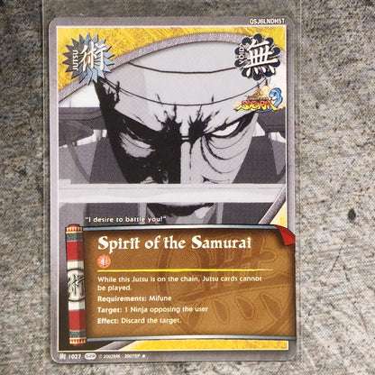 Spirit of the Samurai Jutsu 1027 Uncommon S28 Ultimate Ninja Storm 3 Naruto CCG