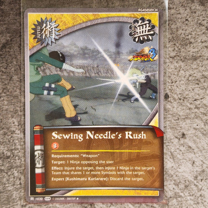 Sewing Needle's Rush Jutsu 1030 Uncommon S28 Ultimate Ninja Storm 3 Naruto CCG