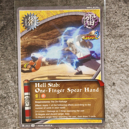Hell Stab: One -Finger Spear Hand Jutsu 1013 Uncommon S28 Ultimate Ninja Storm 3 Naruto CCG