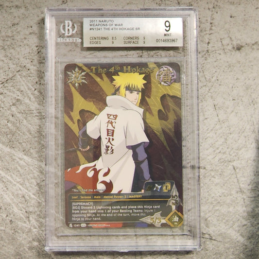 BGS 9 The 4th Hokage (Supremacy) N1241 Super Rare Weapons of War Naruto CCG