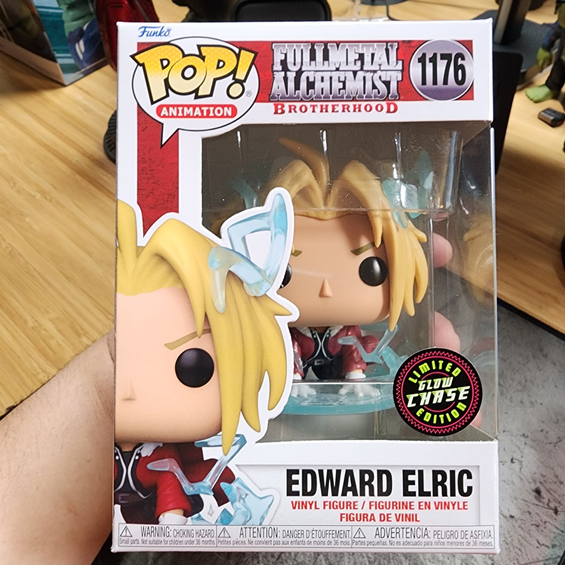 Funko Pop FULLMETAL ALCHEMIST BROTHERHOOD CHASE EDWARD GLOW IN THE DARK IN  HAND