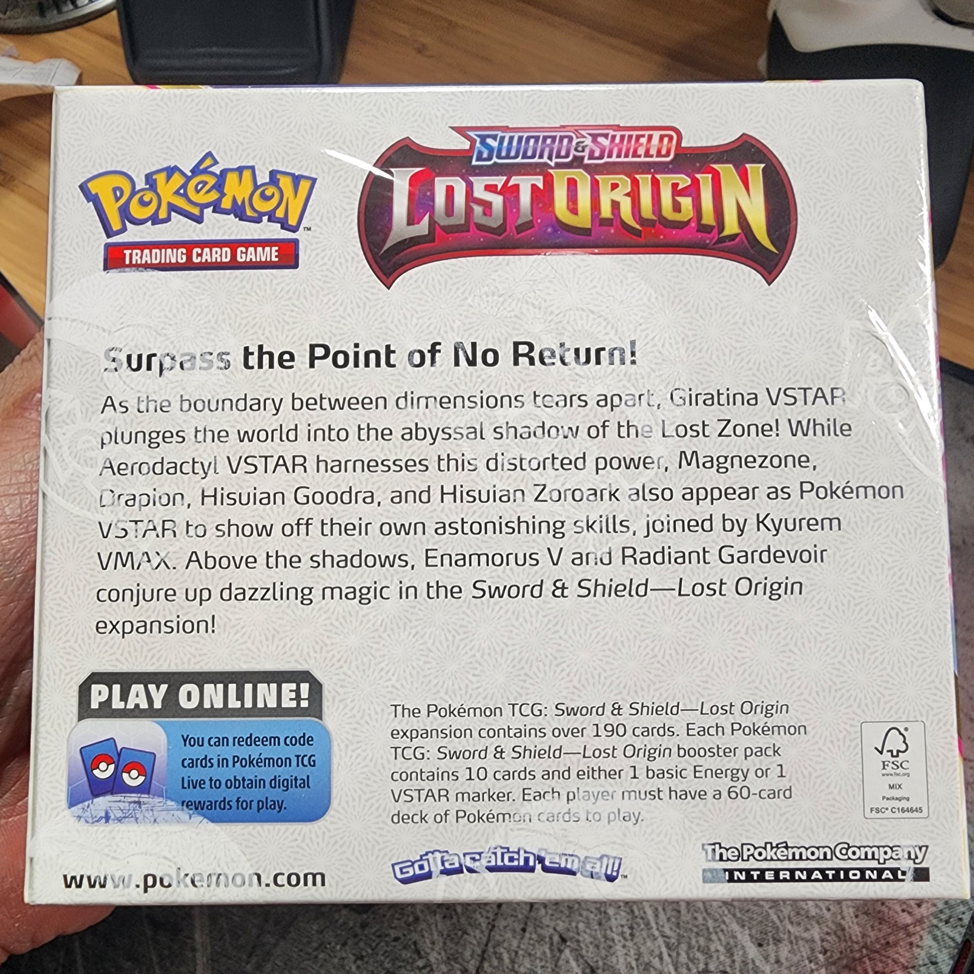Pokémon TCG Sword and Shield Lost Origin booster